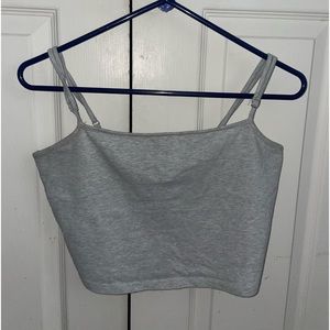 Light gray cropped tank top